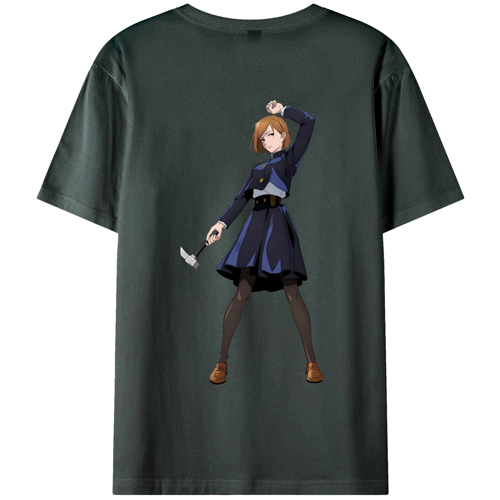 （画像用） 呪術廻戦 Jujutsu Kaisen 綿100％ メンズ半袖Tシャツ（バックプリント） 通気性